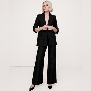 NWT! Banana Republic Black Lido Wide Leg Italian Wool Pants - Multiple